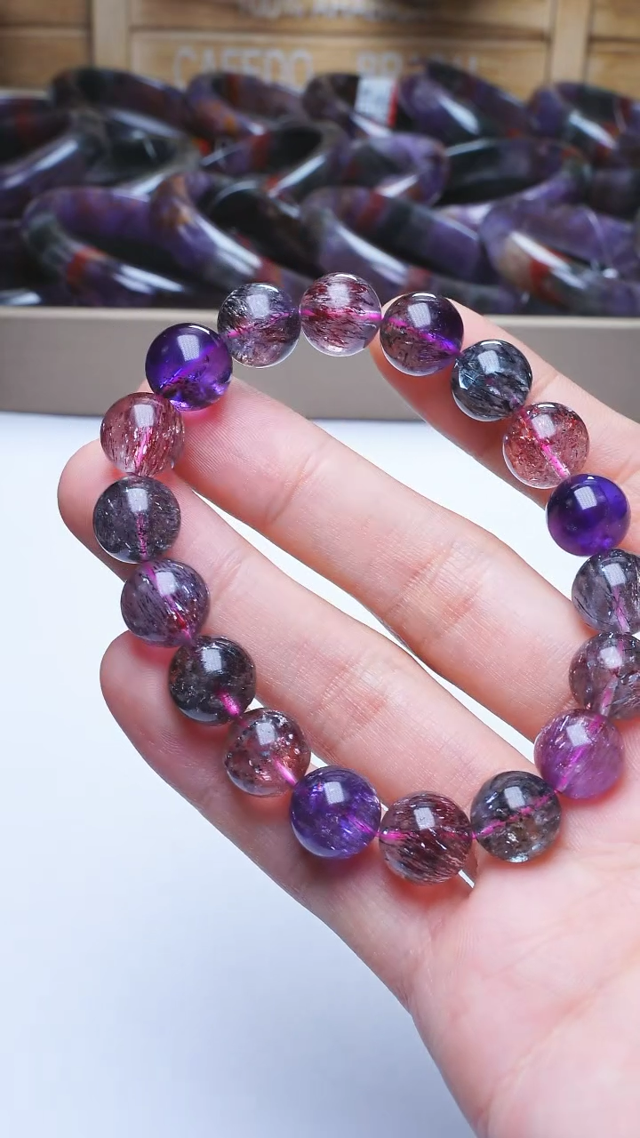 【闪购商品】水晶L021黑加仑超七单圈11m未镶嵌多样性