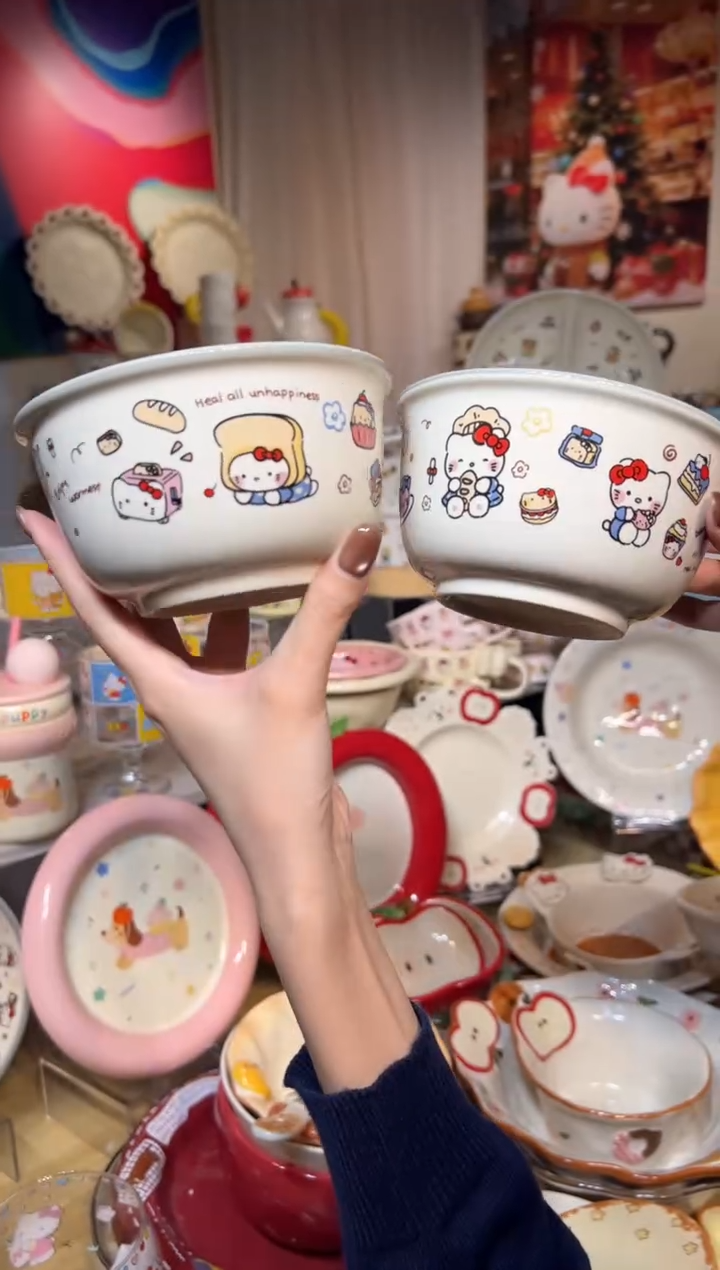 瓷可爱餐具发图片款