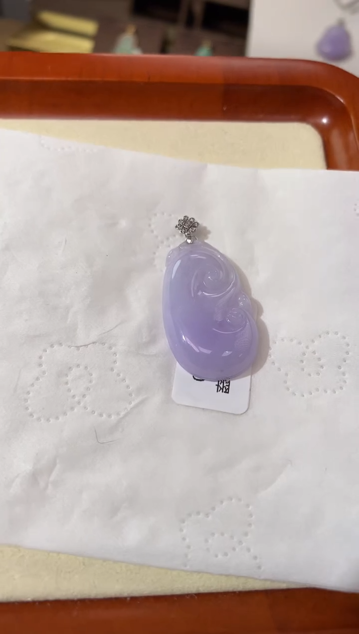 【闪购商品】翡翠颈饰18K金镶嵌天然缅甸a货翡翠