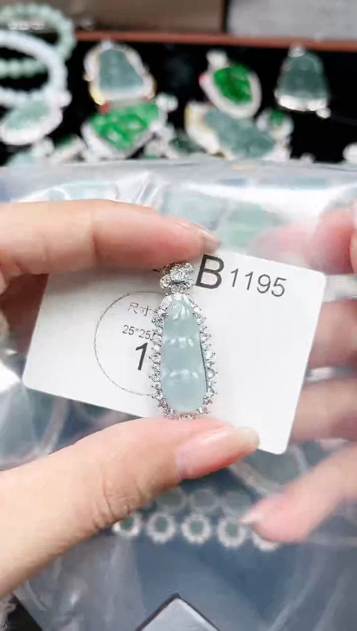 【闪购商品】翡翠颈饰未镶嵌1195赠皮绳