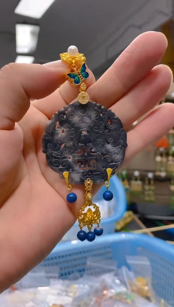 【闪购商品】翡翠耳饰合金207翡翠压襟