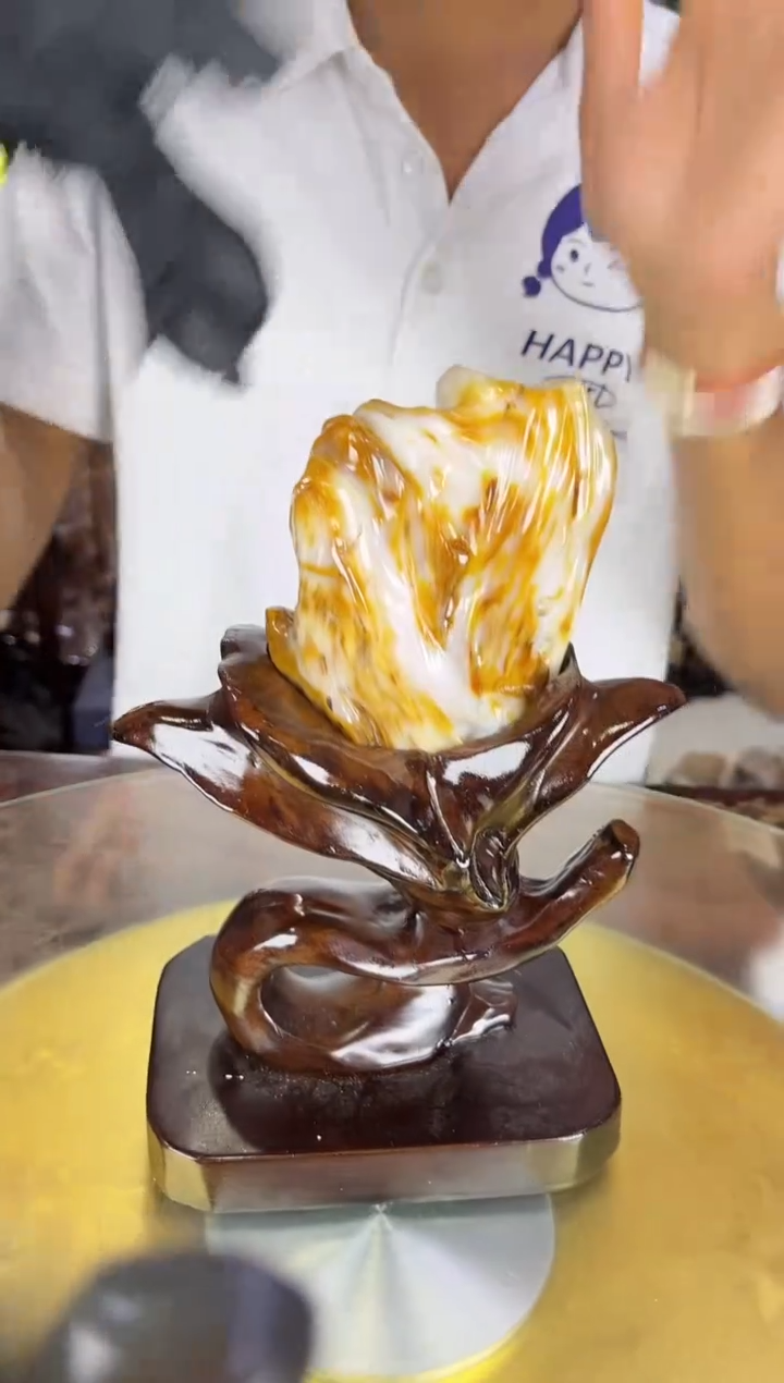 缅甸天然树化玉摆件