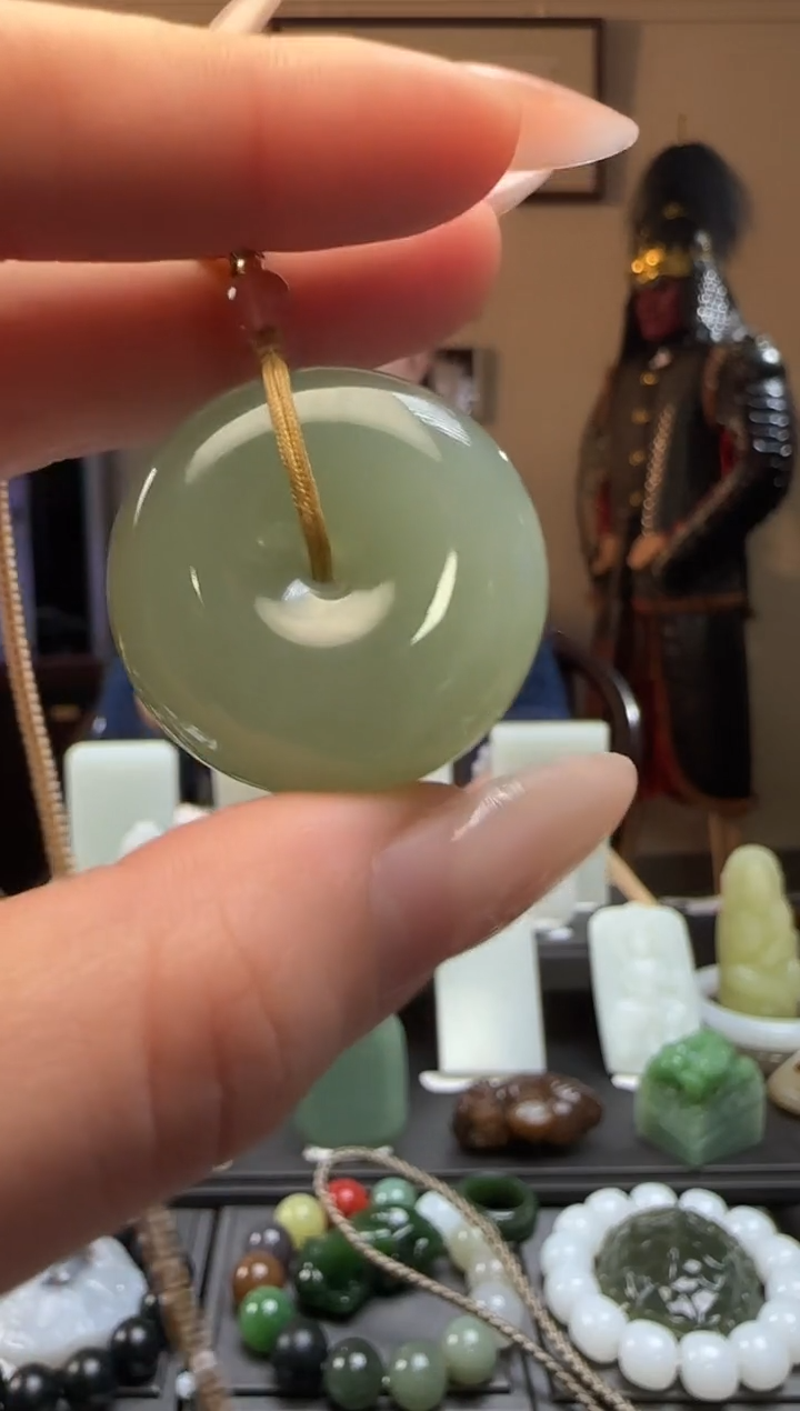 【闪购商品】和田玉晴水平安扣未镶嵌吊坠