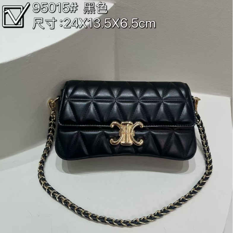 【初阳甄选】ZT-95015-黑色单肩民族洗斜挎包尚恩cc女包