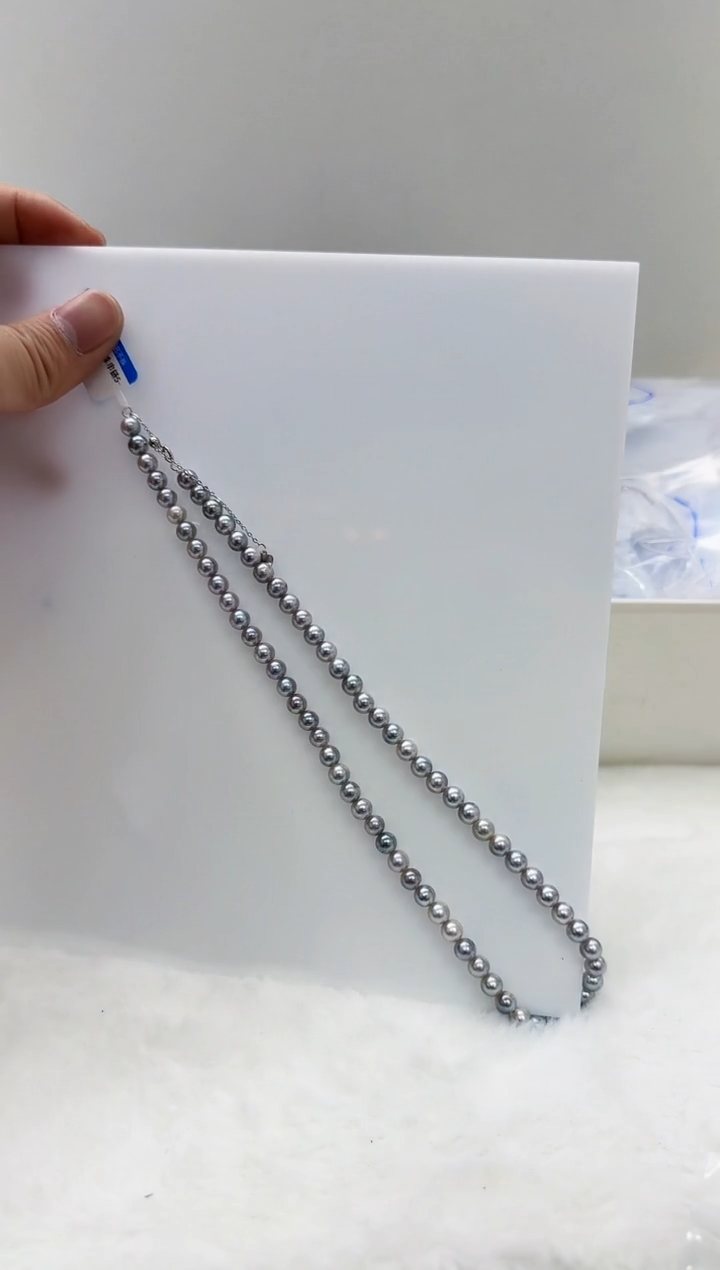 【闪购商品】海水珍珠DA银S925镶嵌t880 灰珠串5