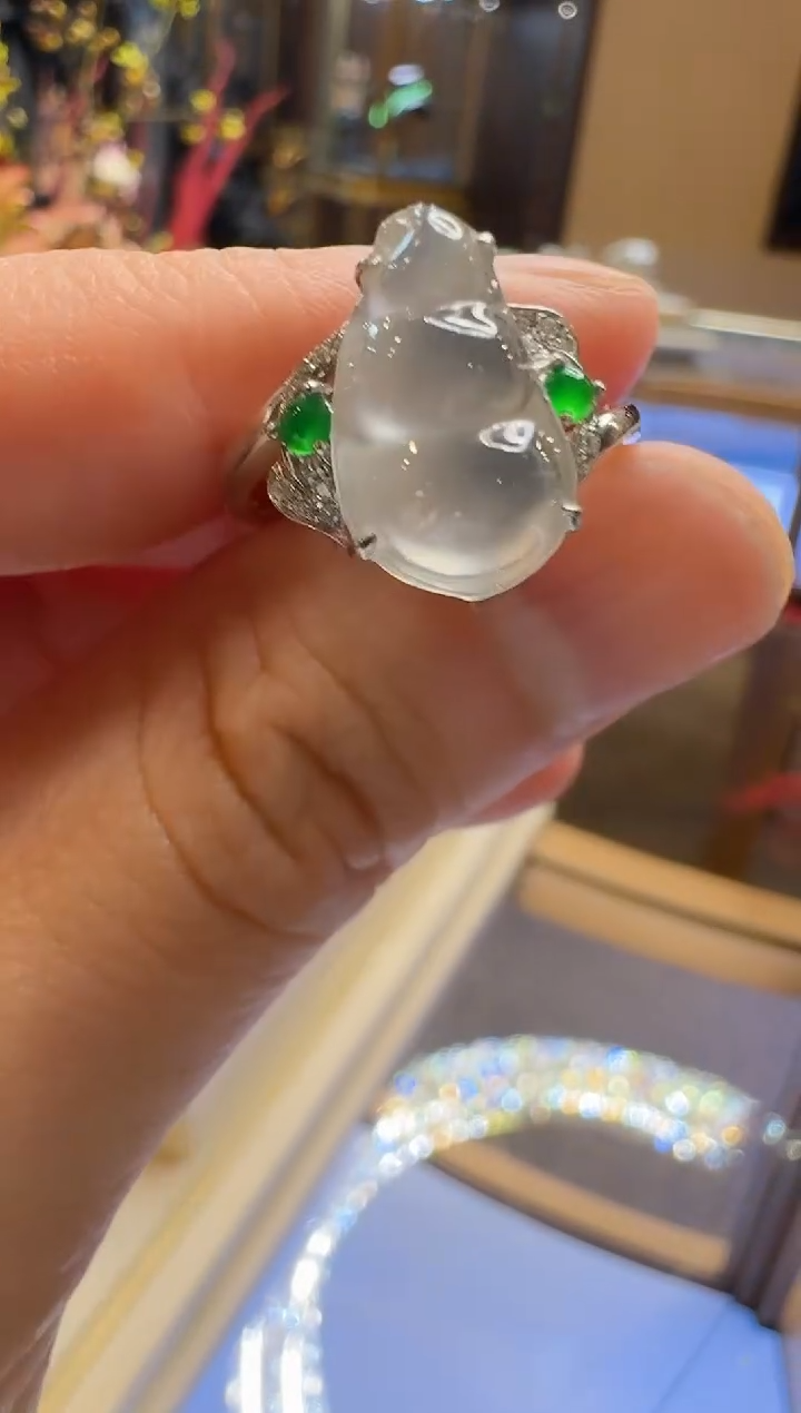 【闪购商品】翡翠戒指18K金镶嵌多样性团购发一件