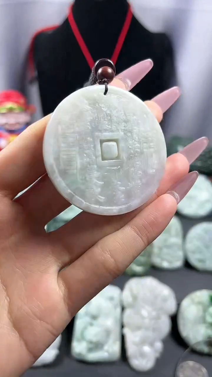 【闪购商品】翡翠颈饰未镶嵌山鬼花钱