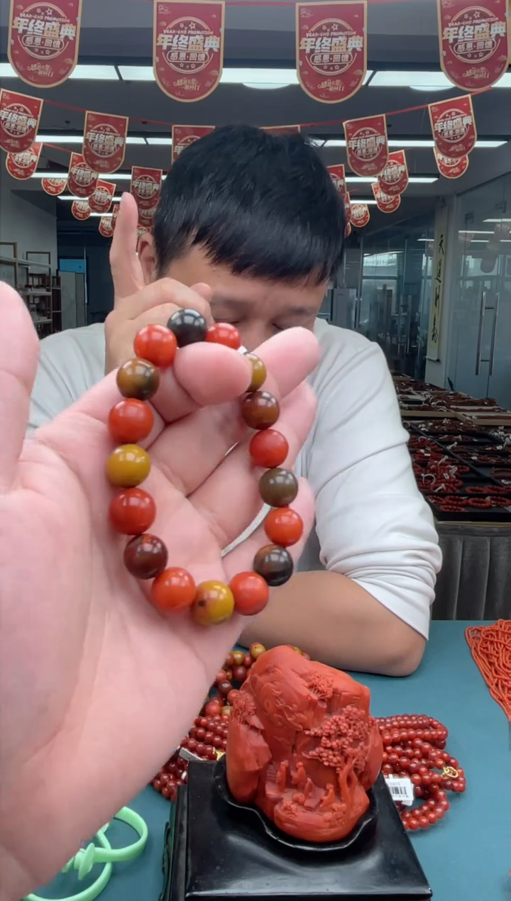 【闪购商品】南红玛瑙A32未镶嵌12MM包浆单圈-多样性发一件