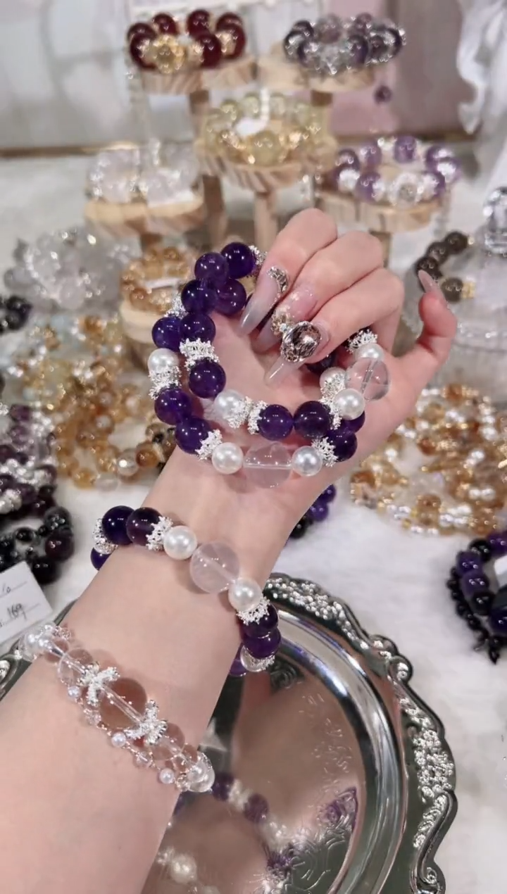 【闪购商品】水晶手链未镶嵌天然水晶默认微瑕 多样性发货发其一