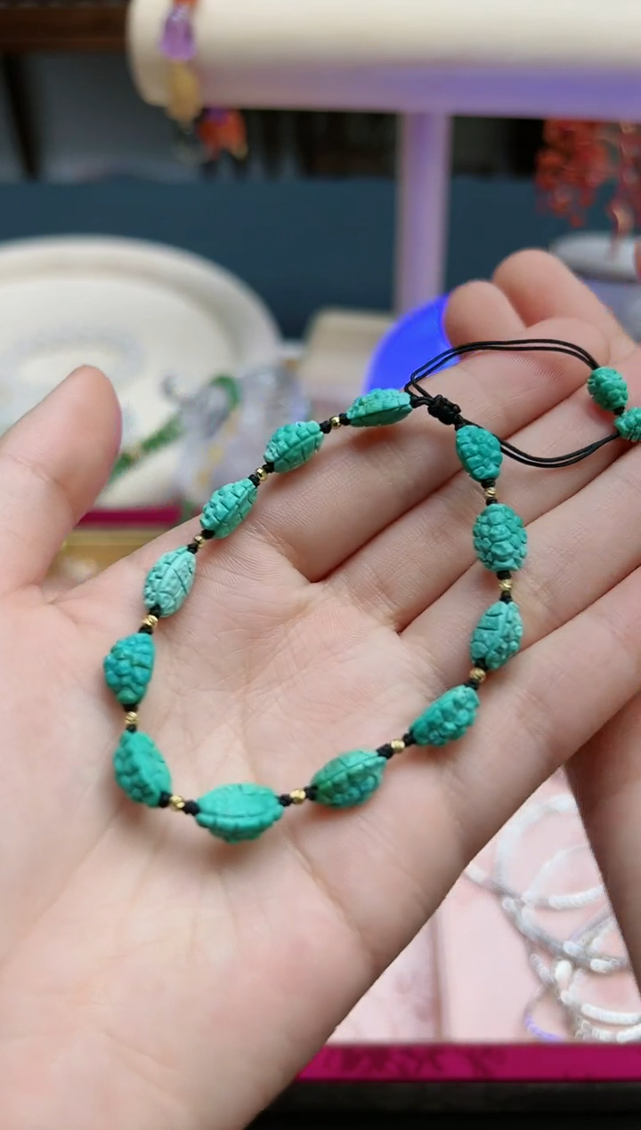 【闪购商品】绿松石手绳18K金镶嵌18k金松石手绳*1 XSQ