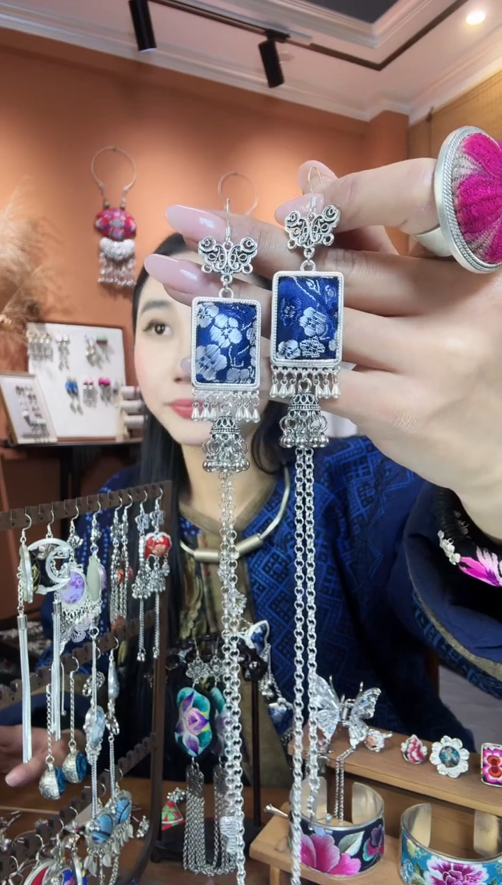 【闪购商品】刺绣纯手工耳环民族风