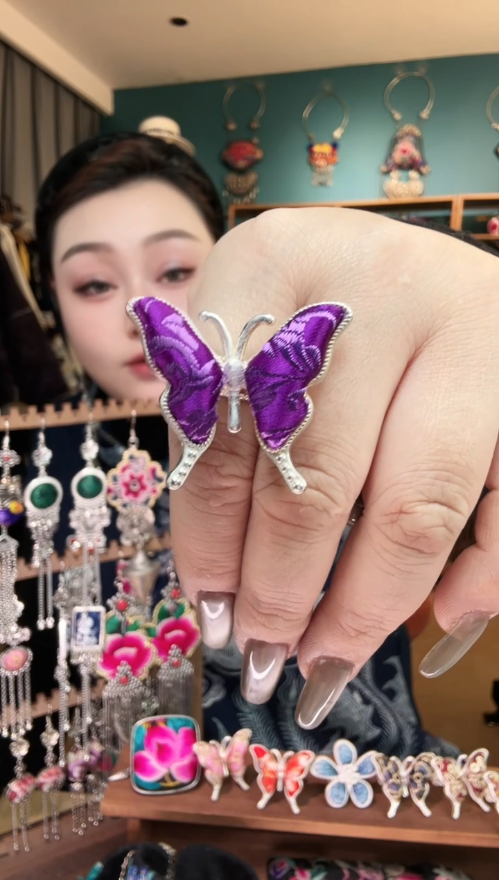 刺绣纯手工民族风刺绣戒指