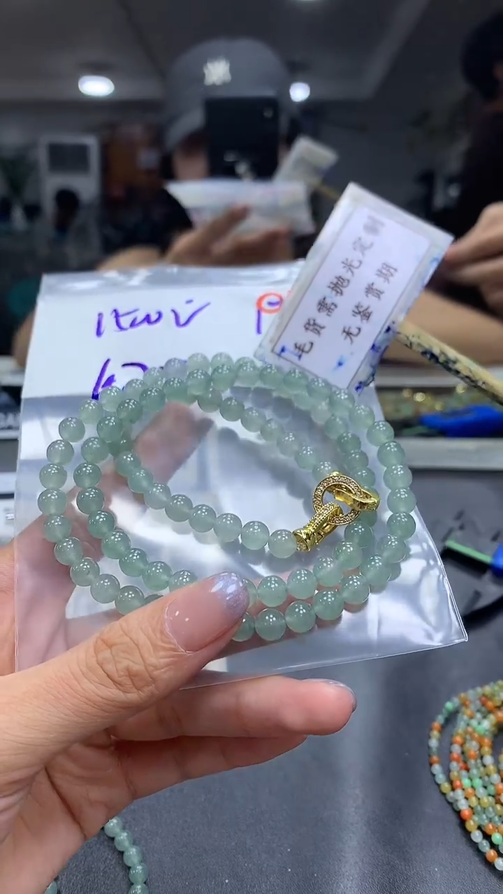 未镶嵌定制翡翠毛货需精细抛光多样性发一件珠串+1500元