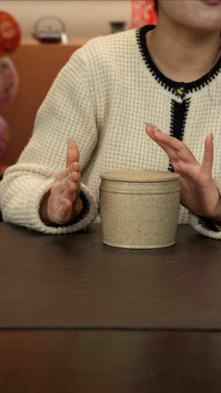 【闪购商品】紫砂茶叶罐直播福利徐群手磨粗砂青降坡醒茶罐