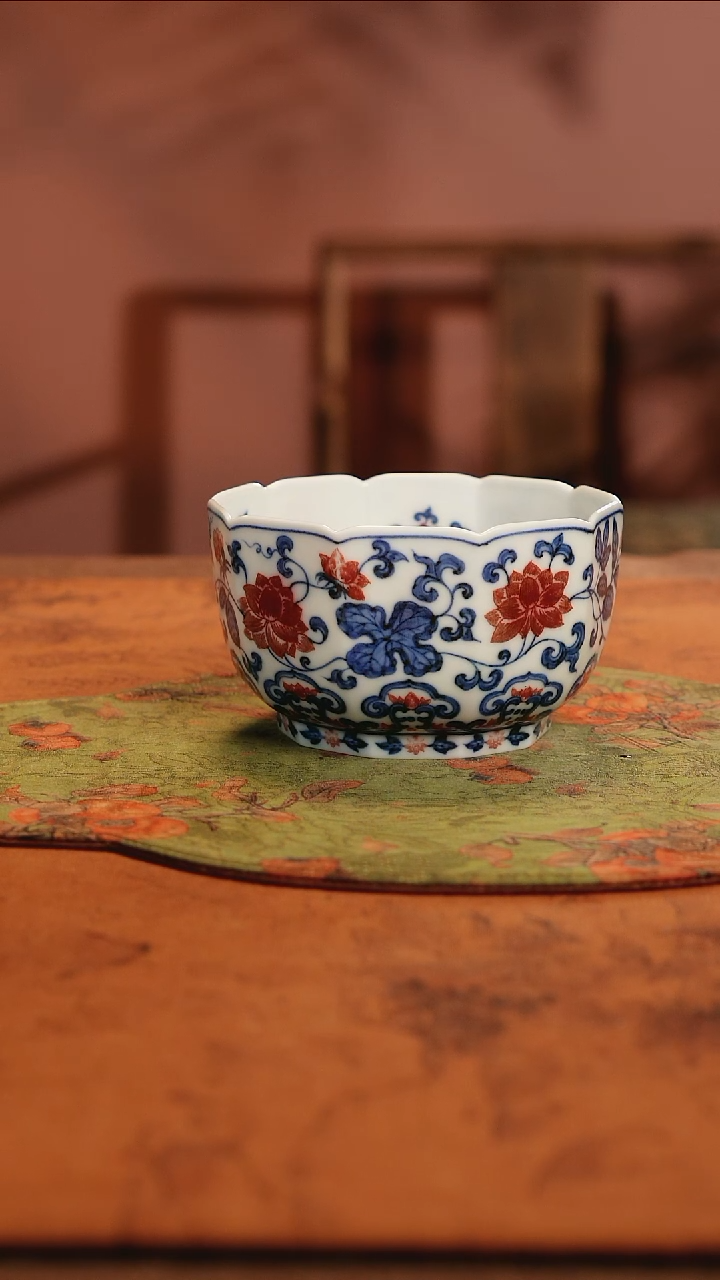 【闪购商品】勤义堂精工缠枝十方杯