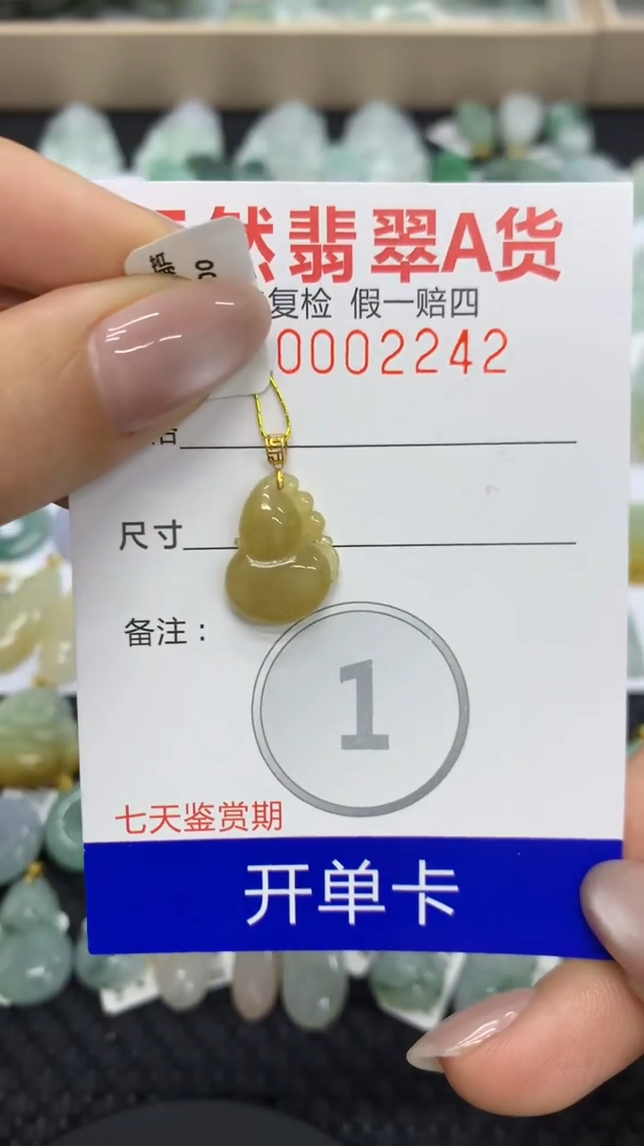 【闪购商品】翡翠颈饰18K金镶嵌11111111111