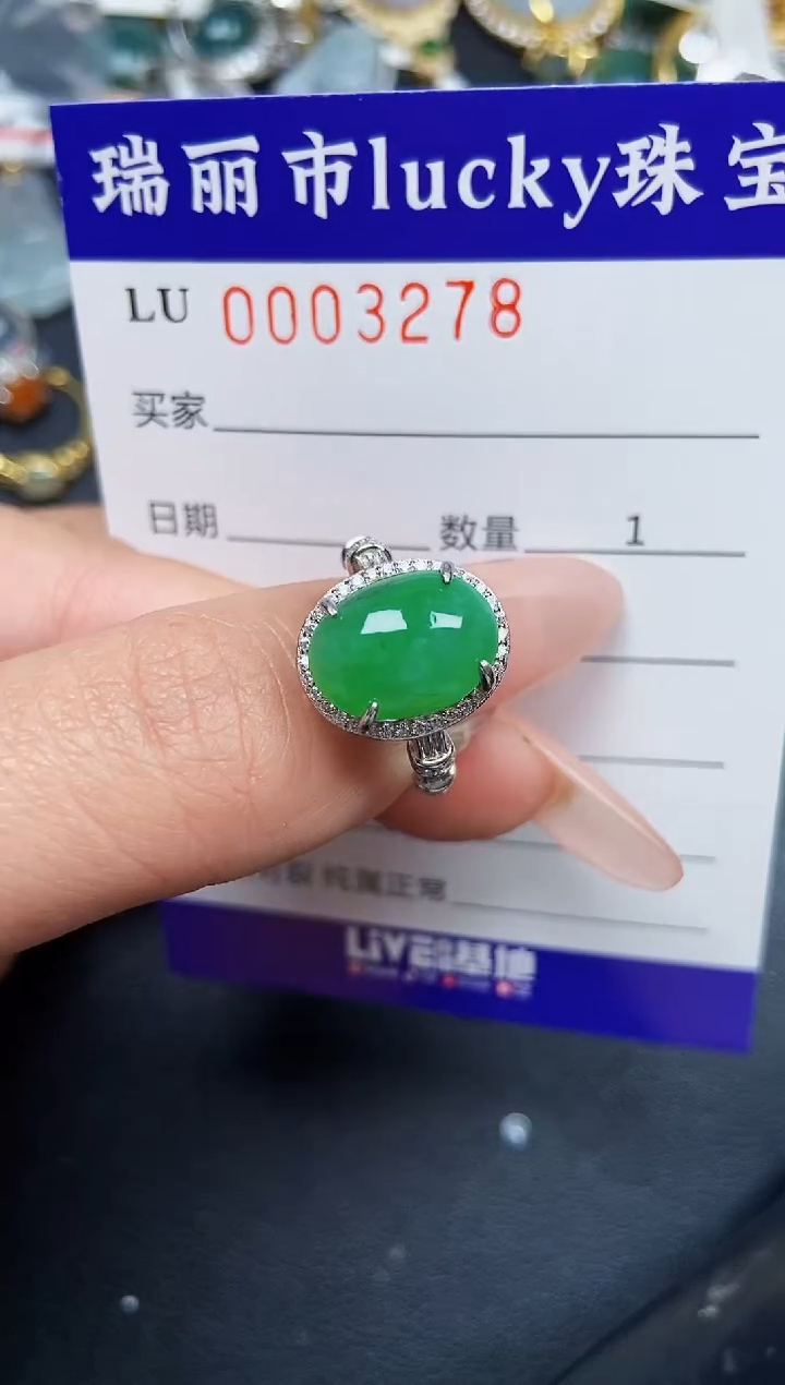 【闪购商品】翡翠颈饰银S925镶嵌3278