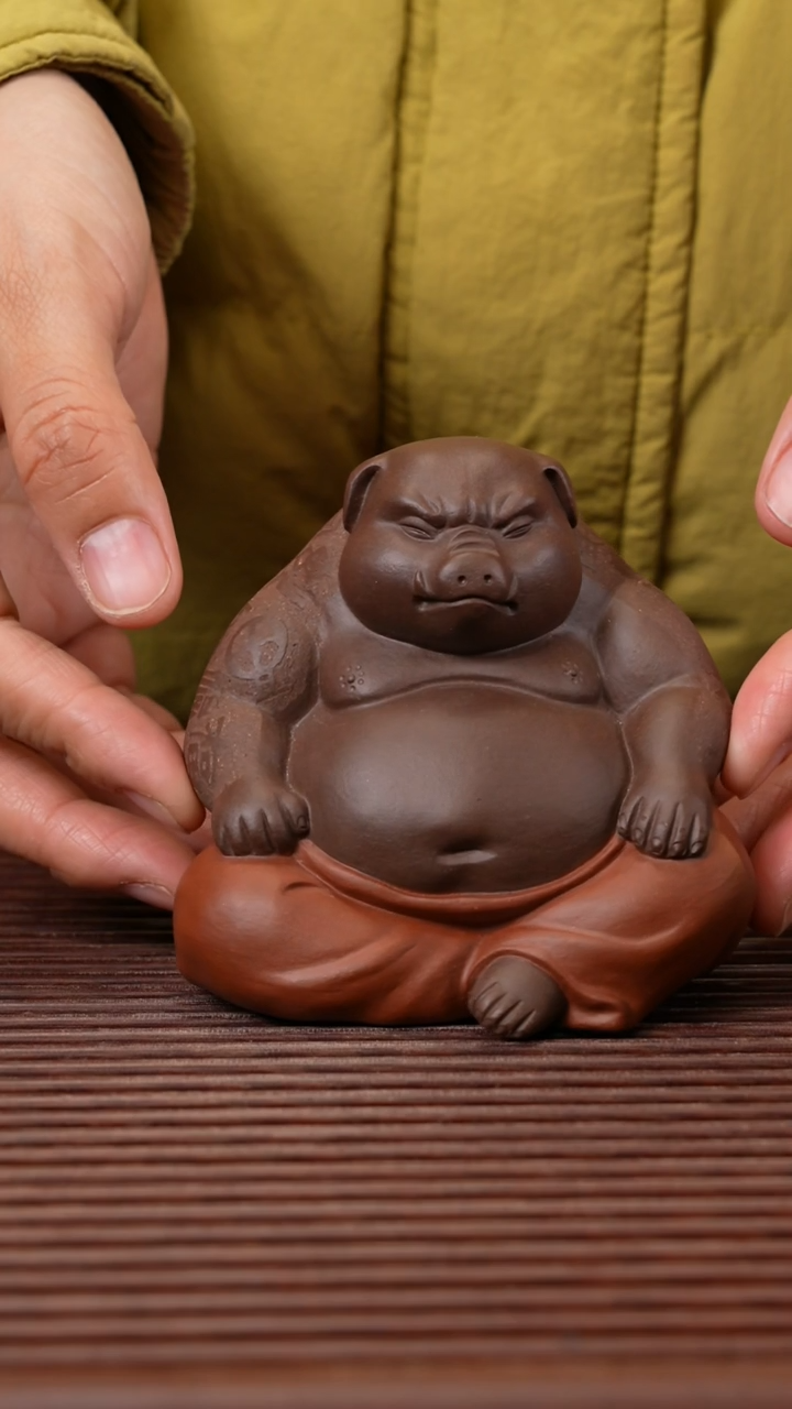 【闪购商品】紫砂茶宠百福社会猪