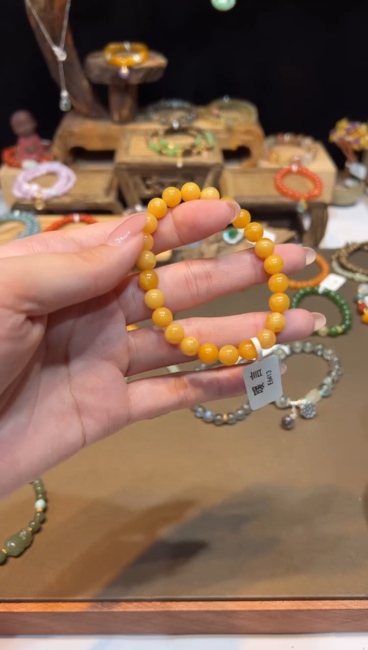 手链琥珀未镶嵌手饰@@E6413