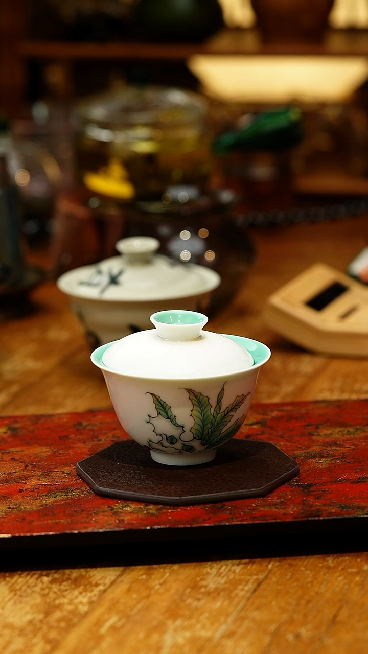 【闪购商品】束刻/玉泥松石绿/洞石/福灵盖碗