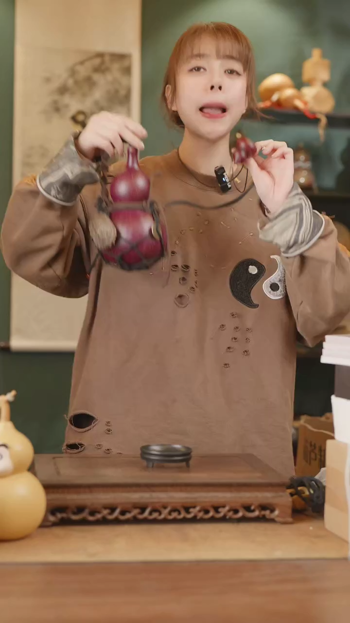 【闪购商品】347号精品天然大漆工艺防渗内胆酒葫芦~