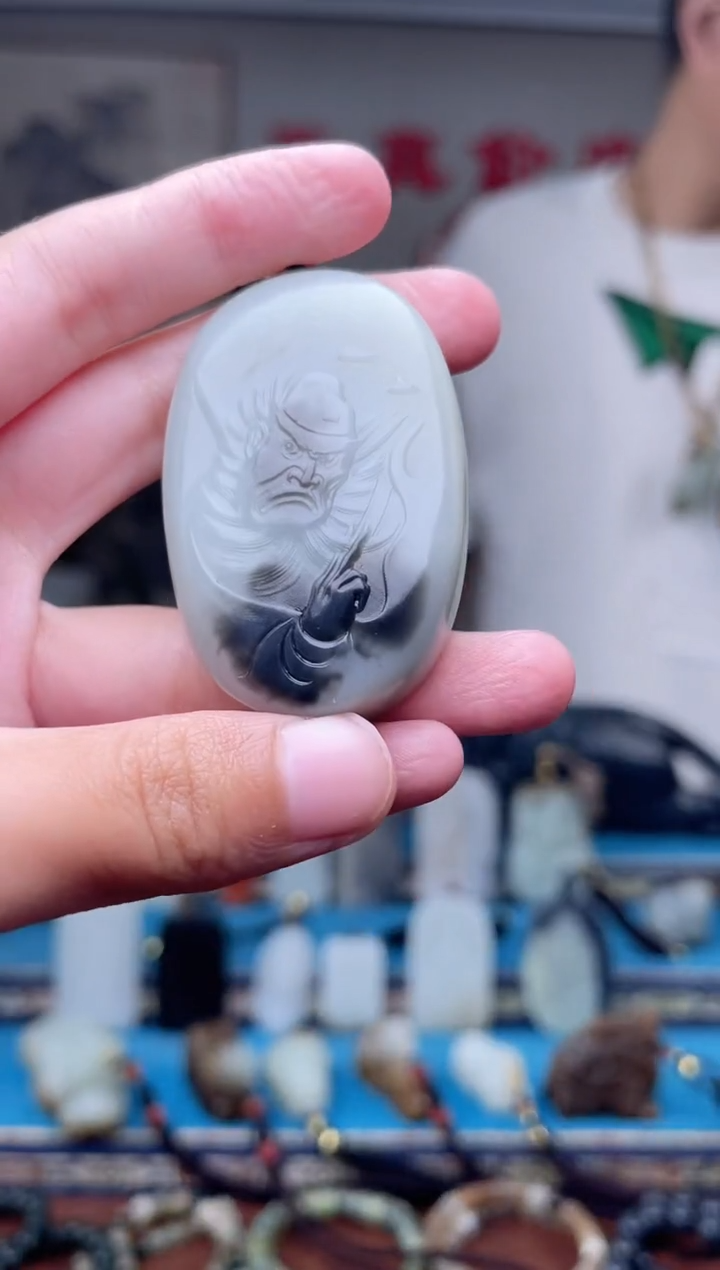 和田玉未镶嵌挂件1