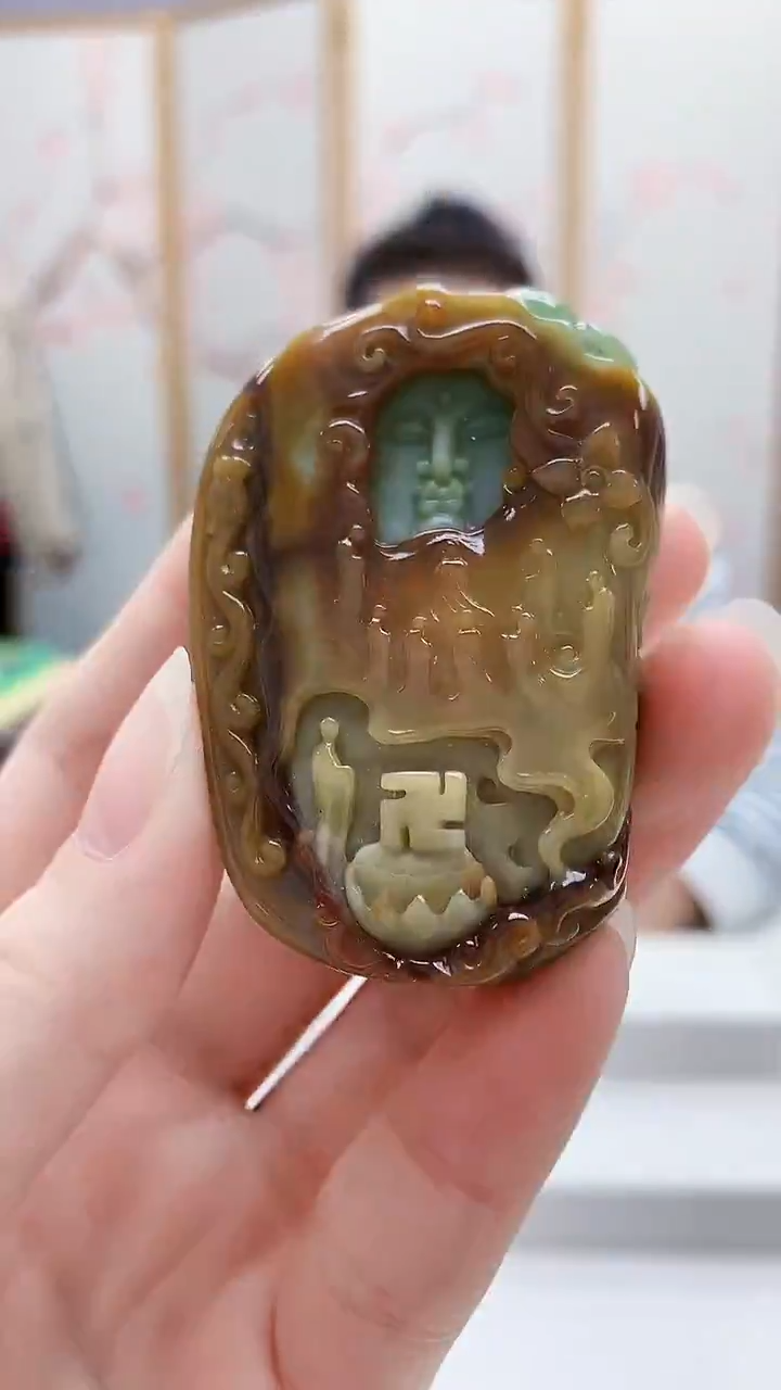 未镶嵌定制翡翠5175ry-毛货挂件159