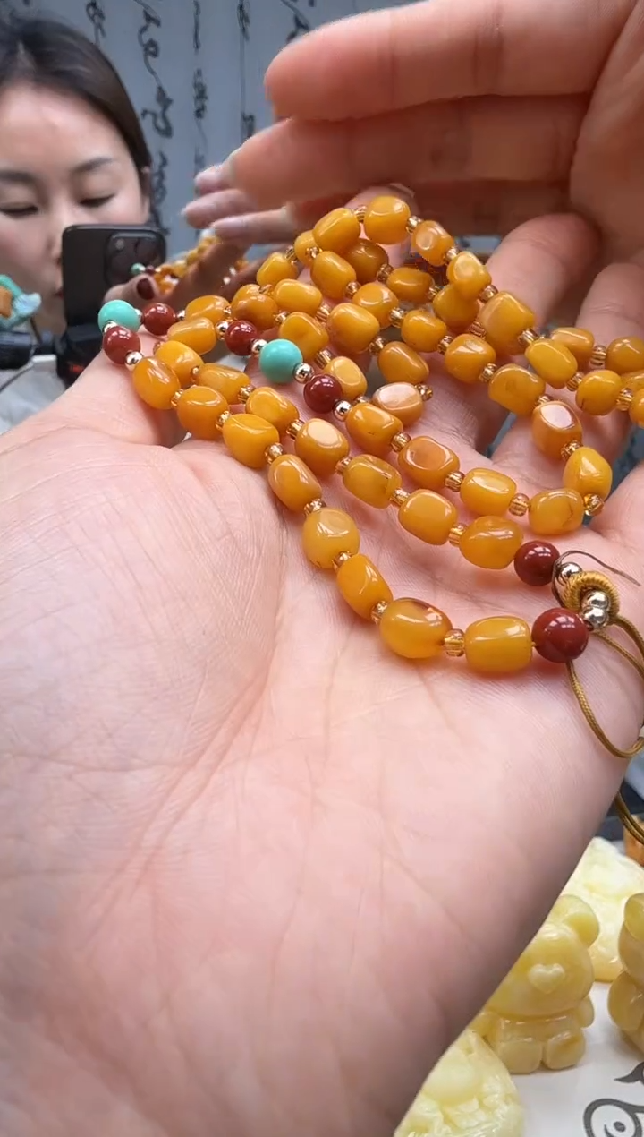 未镶嵌琥珀裸石项链