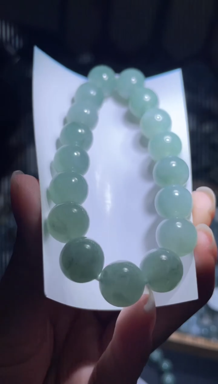未镶嵌定制翡翠天然缅甸翡翠手串9