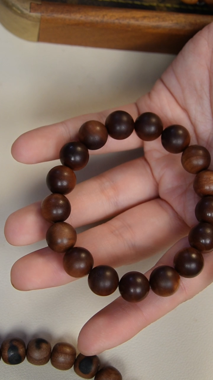 【闪购商品】檀香木手串/手链老山檀香1.2圆珠单圈钢印料
