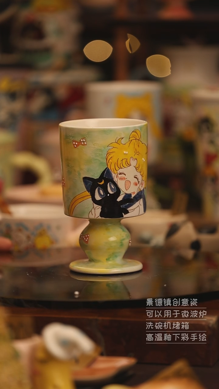 陶瓷景德镇可爱陶瓷釉下彩绘设计师款