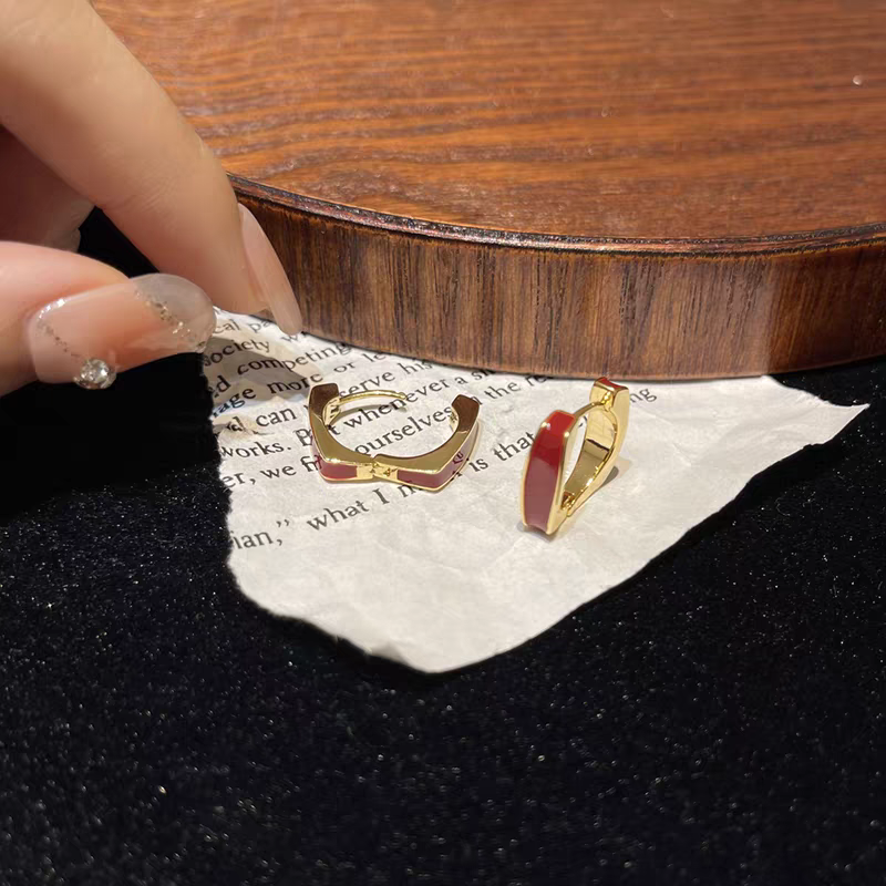 铜合金耳饰 气质轻奢百搭简约简约优雅精致网红设计师耳环F3168