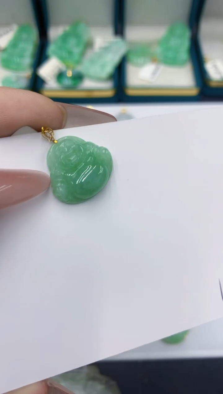 颈饰18K金镶嵌翡翠11111