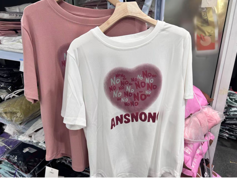 女印花韩版字母T恤百搭短袖常规款中长款