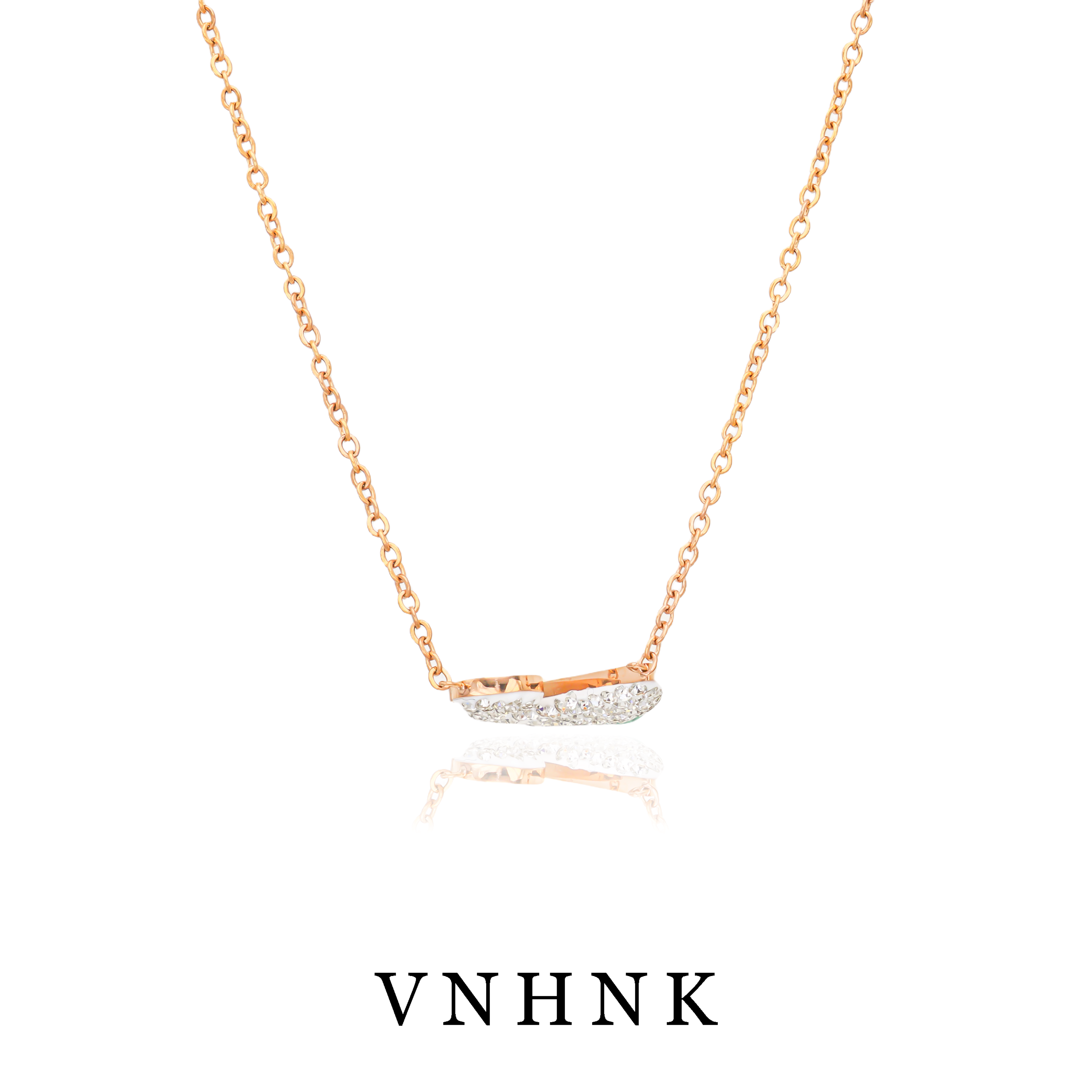 铜合金项链 美可儿  T835  玫瑰色气质时尚简约项链