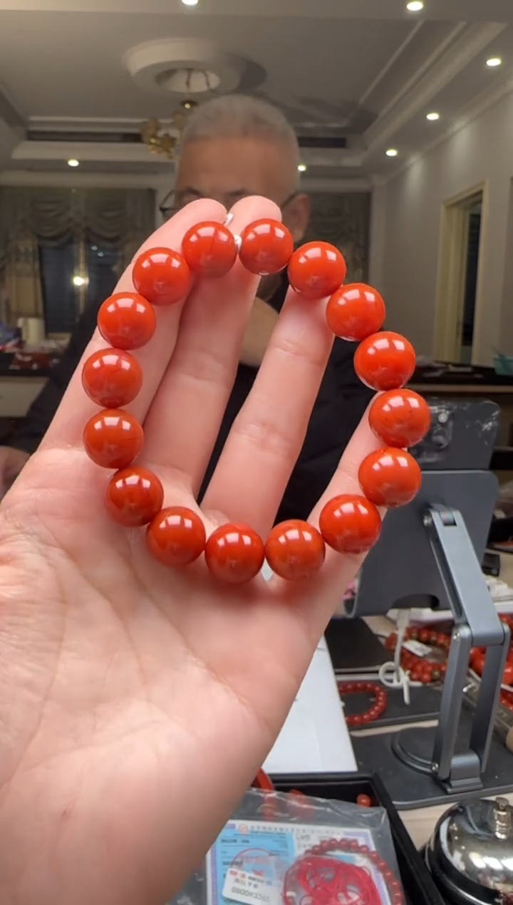 【闪购商品】南红玛瑙13mm瓦西手串圆珠未镶嵌多样性发一件