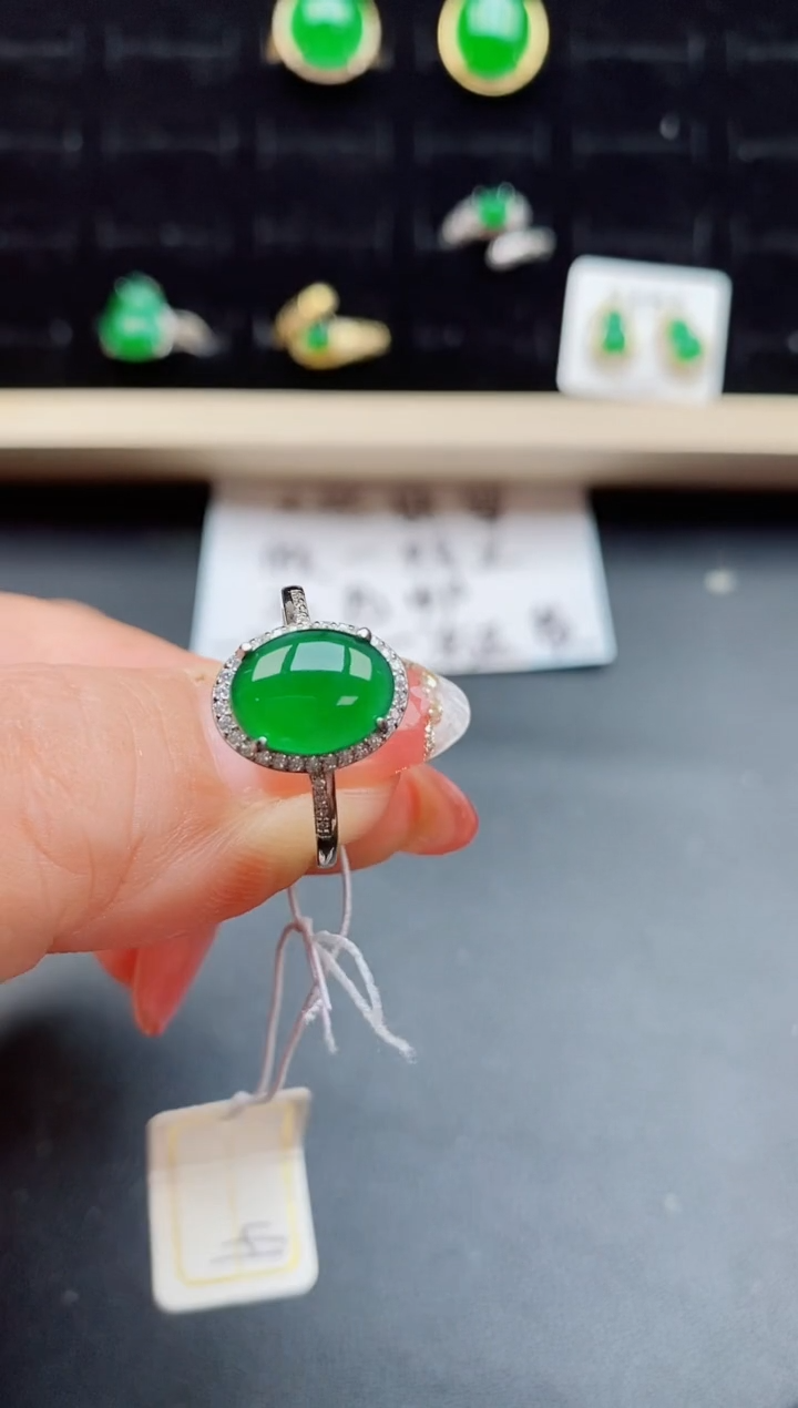【闪购商品】翡翠戒指银S925镶嵌8508050