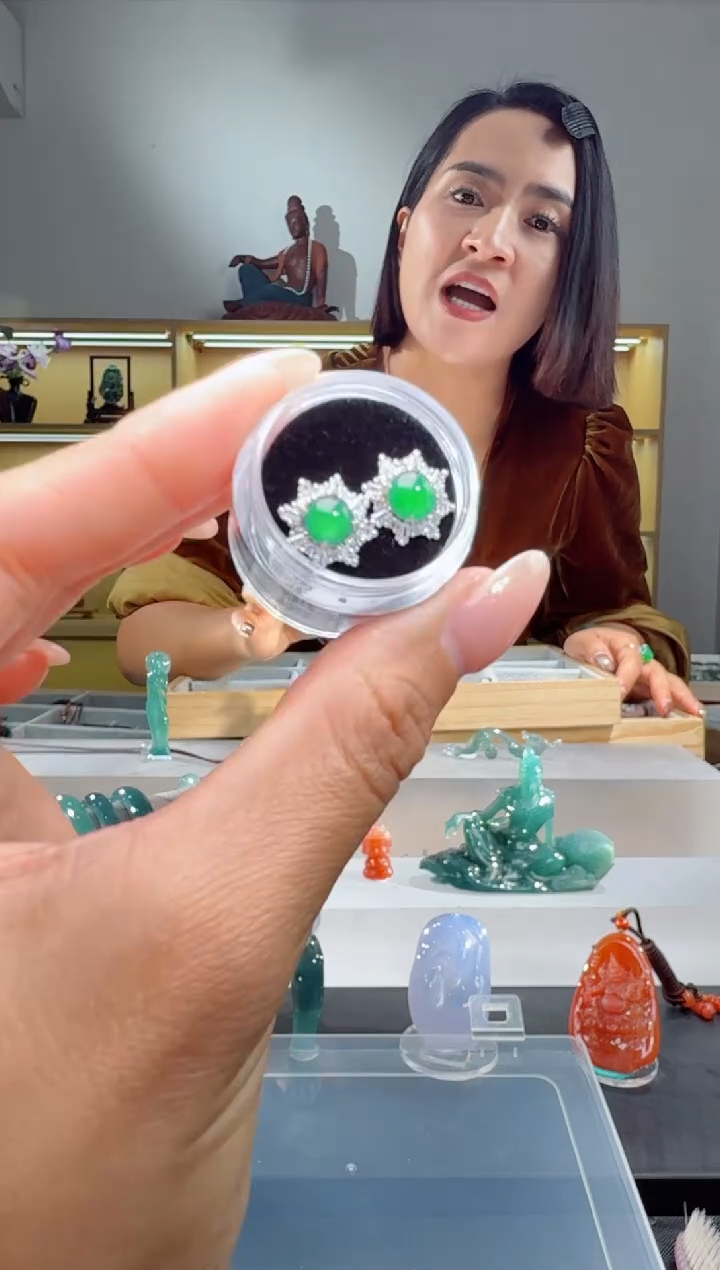 未镶嵌翡翠耳饰耳饰（多样性发其一）