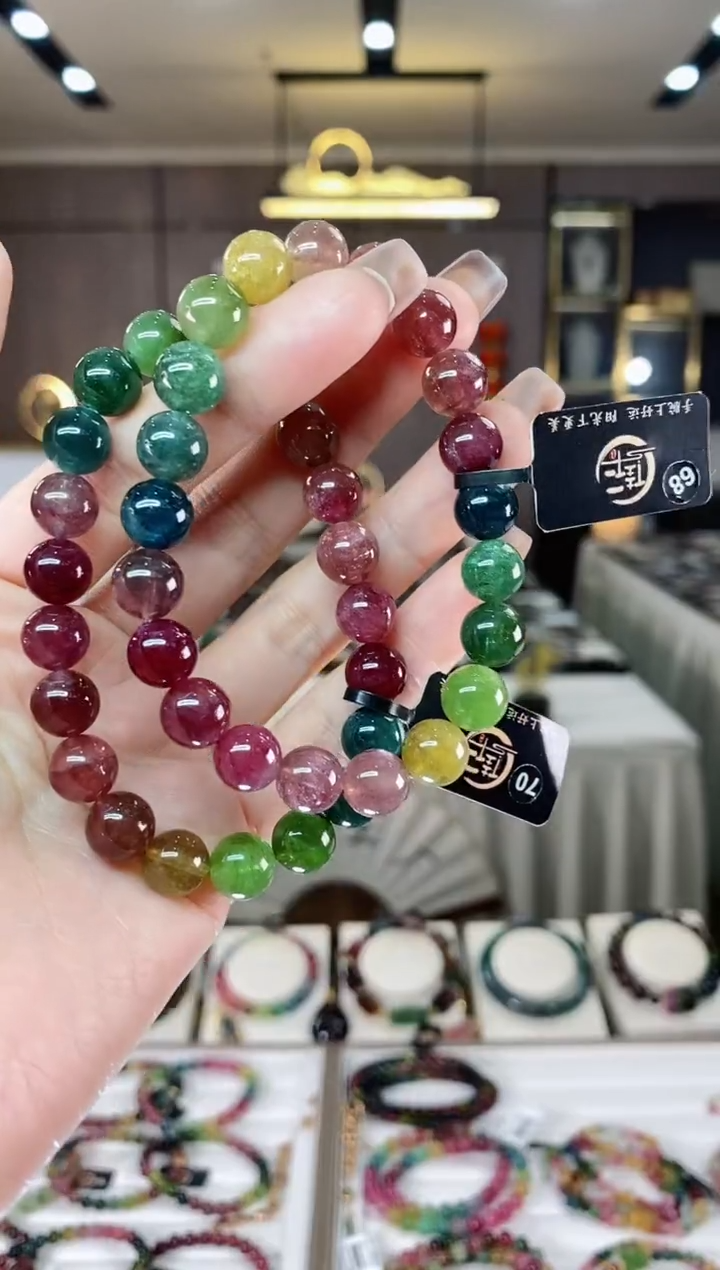 【闪购商品】碧玺单圈手串9mm+未镶嵌多样性发货一条dan