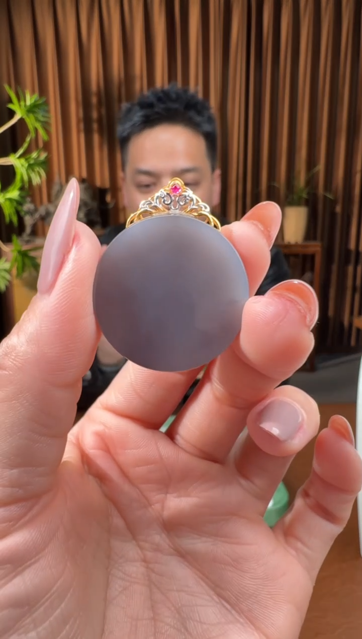 颈饰18K金镶嵌和田玉31刘洋12.30多样性发货拍一发一