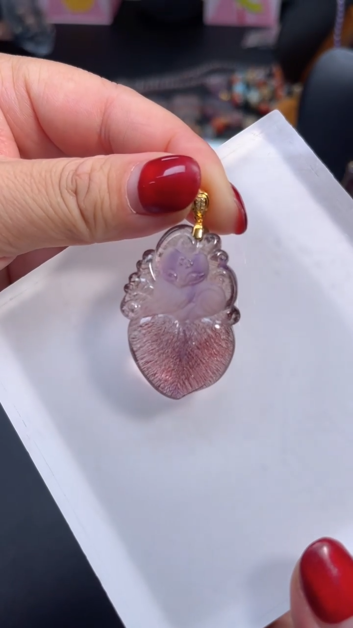 【闪购商品】水晶颈饰18K金镶嵌【百晶灵儿】天然水晶定制款