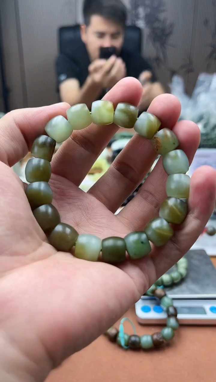 手链未镶嵌和田玉碧玉12直切