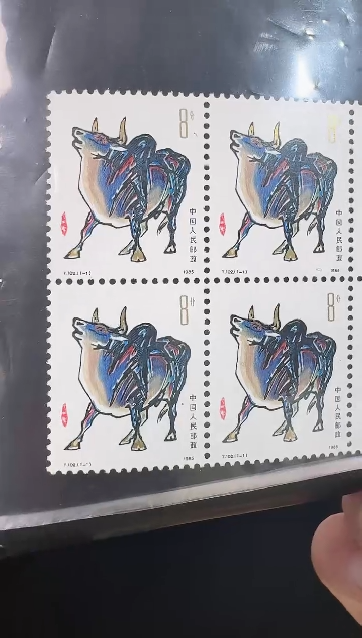 一轮生肖牛四方联