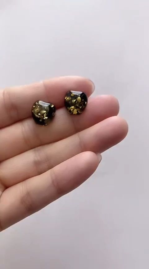【闪购商品】琥珀裸石银S925镶嵌琥珀耳钉