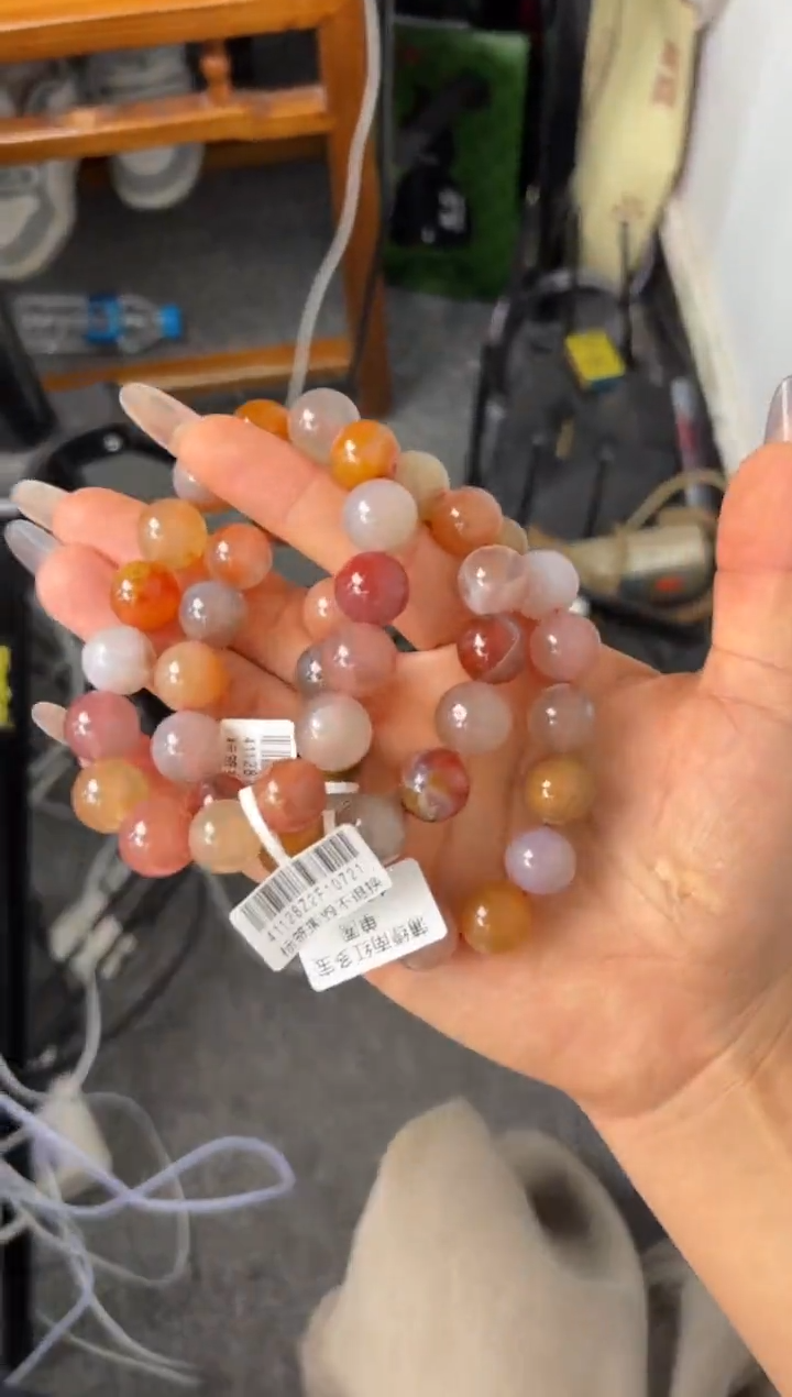 【闪购商品】南红玛瑙手串未镶嵌原矿无优化多宝12mm左右单圈