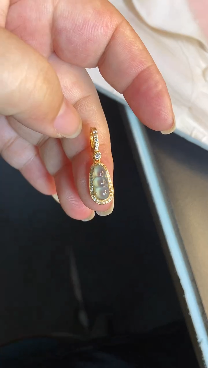 吊坠(不含链)银S925镶嵌翡翠1