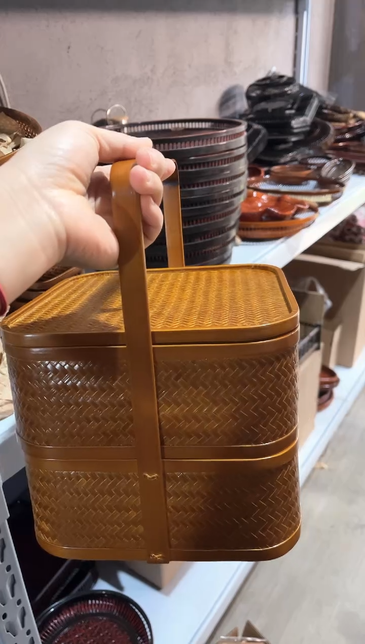 【闪购商品】21*21*27cm 竹编提篮    