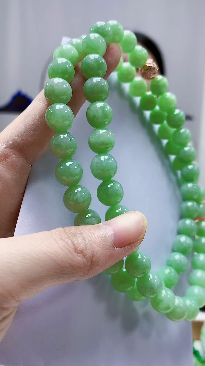 未镶嵌定制翡翠4812zm-毛货珠链67