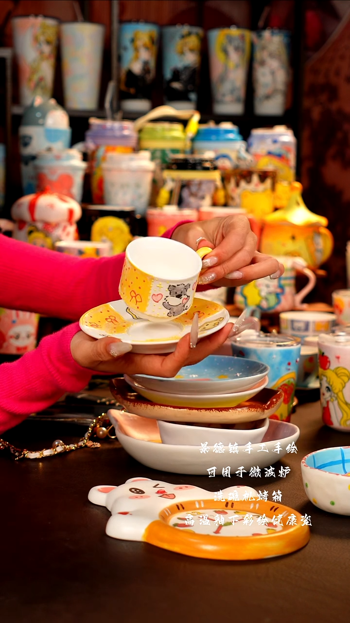景德镇手工手绘杯杯