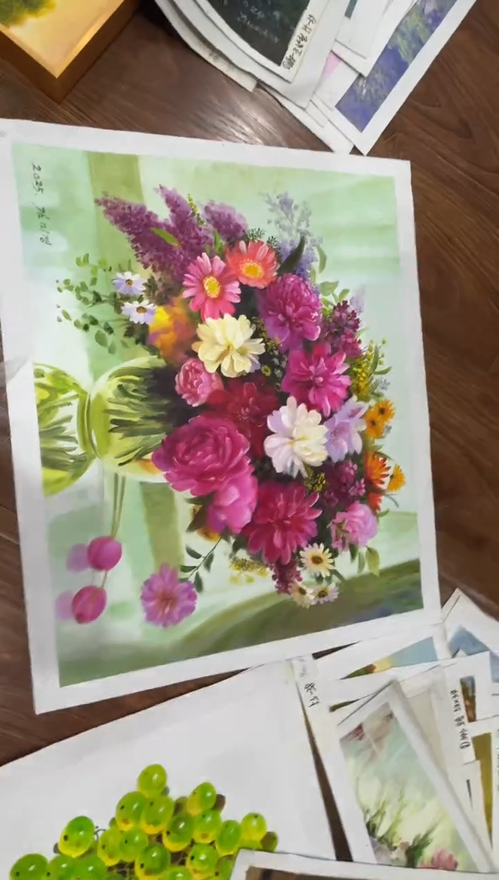 油画【新品含装裱】朝鲜画家原创手绘油画作品